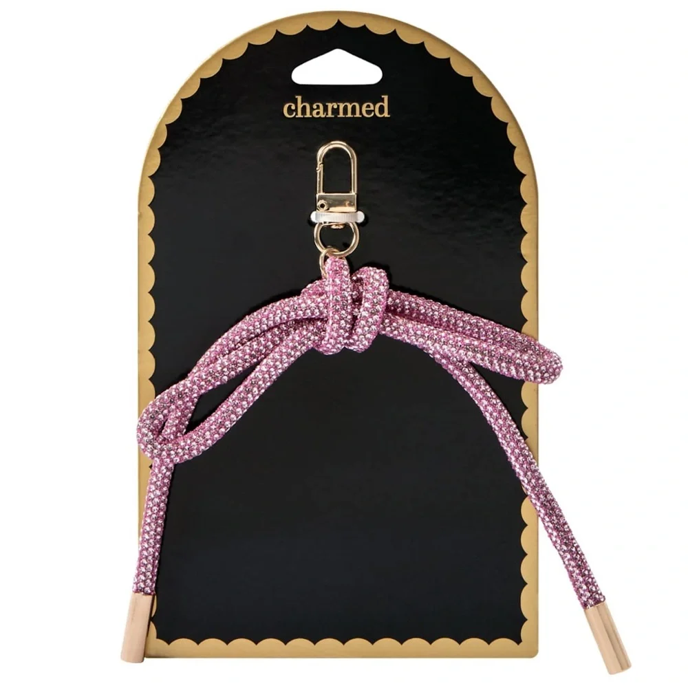 Large Rhinestone Bow Bag Charm / Keychain Accessory - Choose 1 - Picture 4 of 8